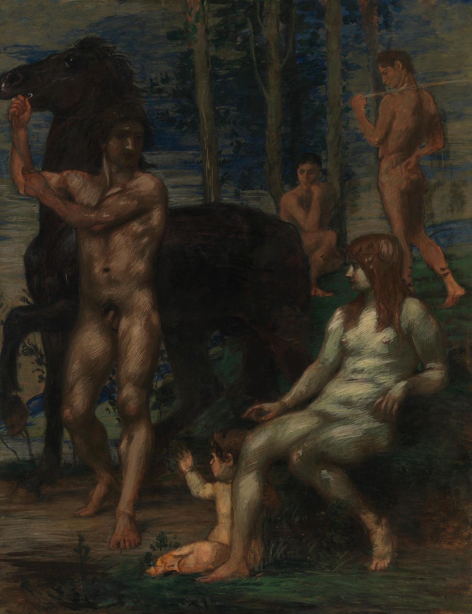 Palafreniere e ninfa da Hans von Marées