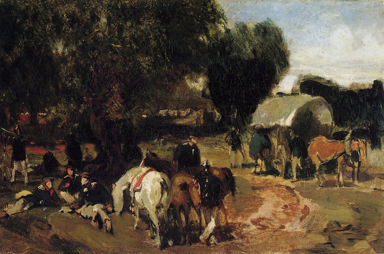 Accampamento di soldati da Hans von Marées