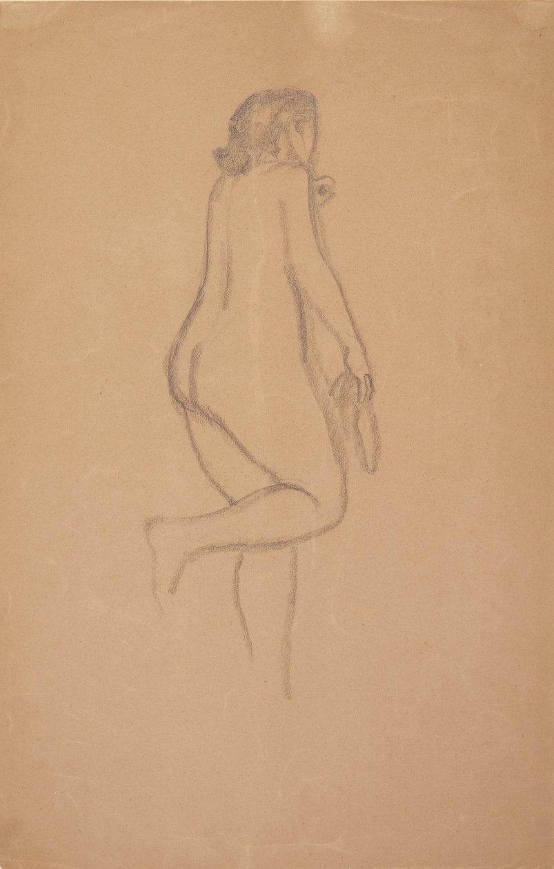 Modello femminile in piedi visto di tre quarti da dietro da Harald Giersing