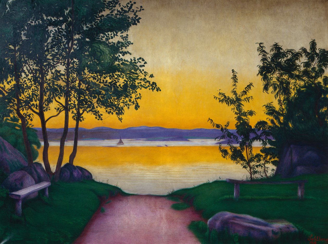 Atmosfera serale, Viksfjorden da Harald Oscar Sohlberg
