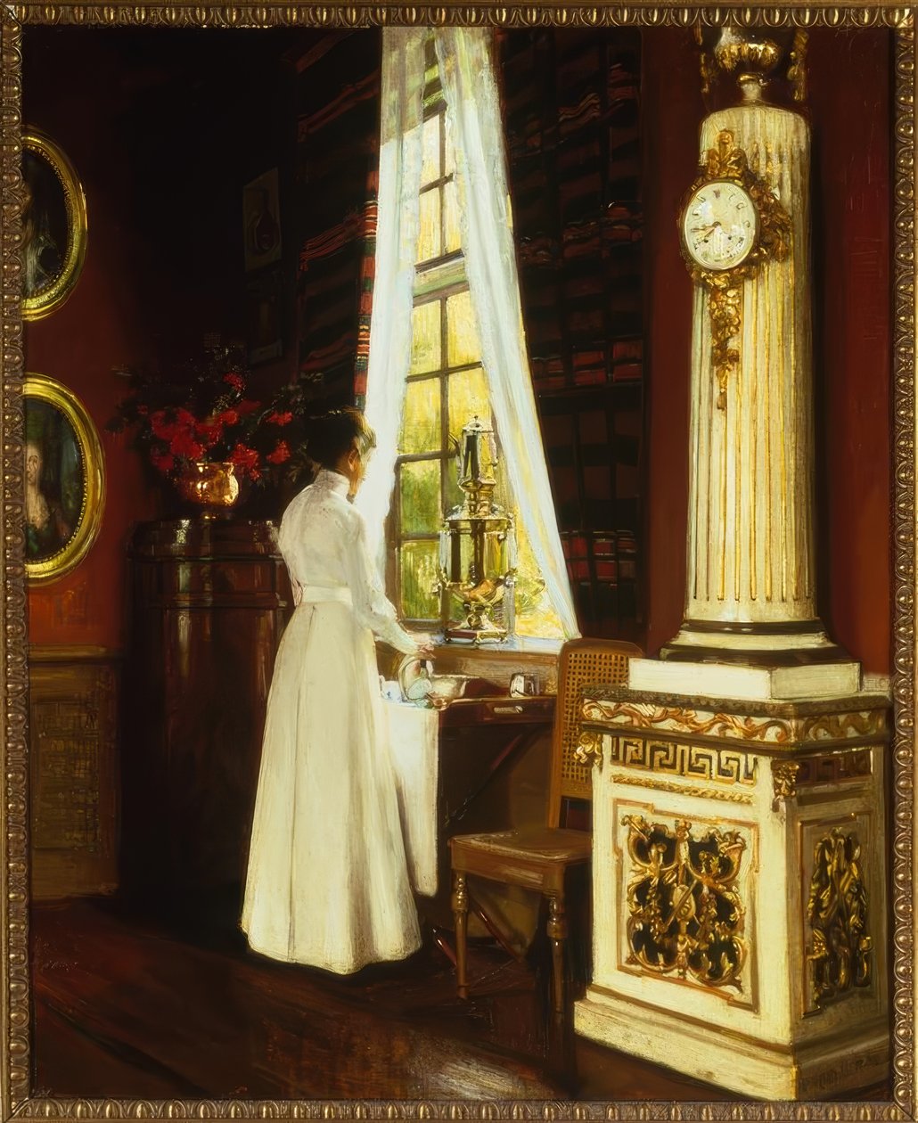 H. Slott-Møller, Caffè del mattino / Dipinto, 1914 da Harald Slott Moller