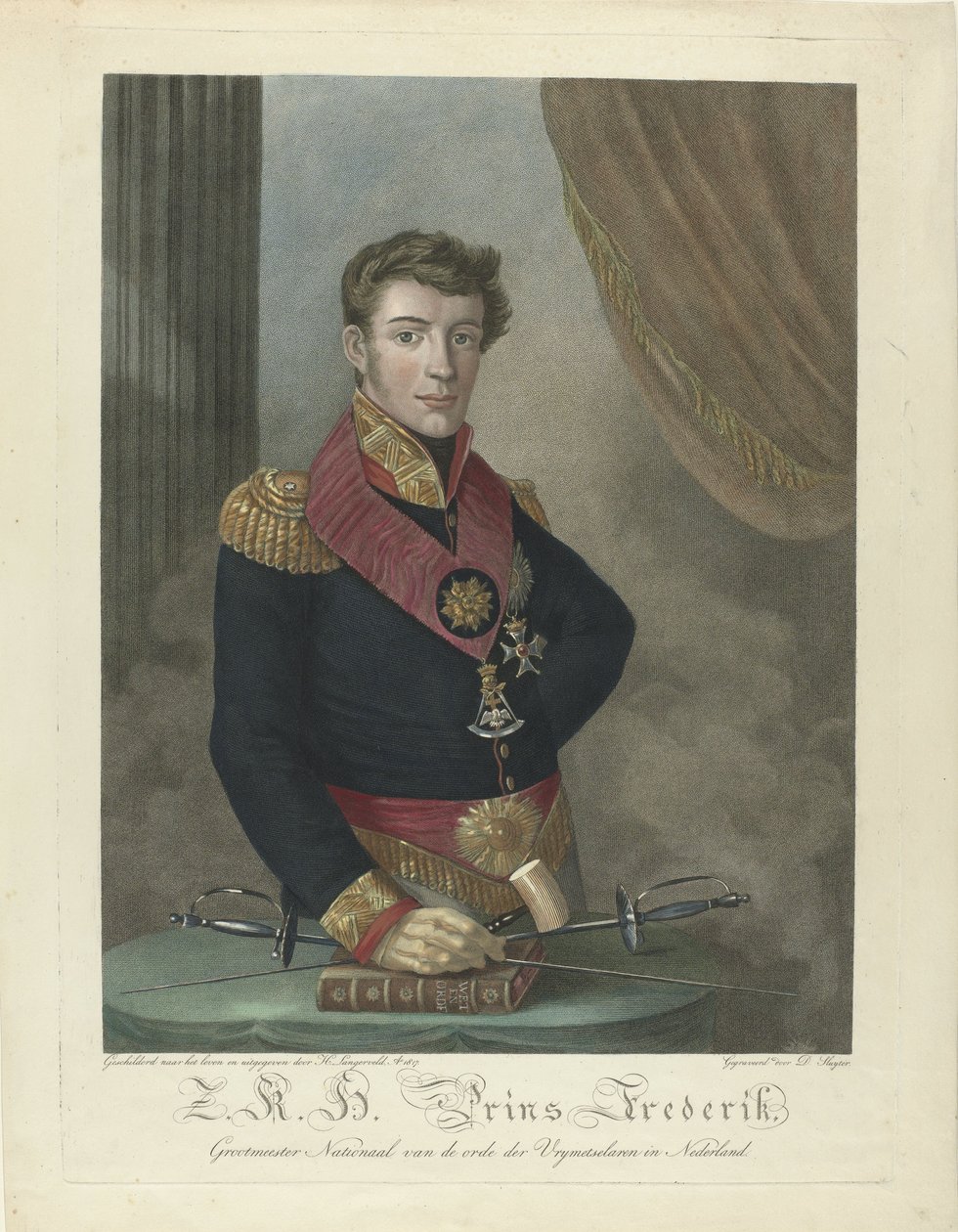 Ritratto del Principe Federico dei Paesi Bassi (1797-1881) da Harmanus Langerveld