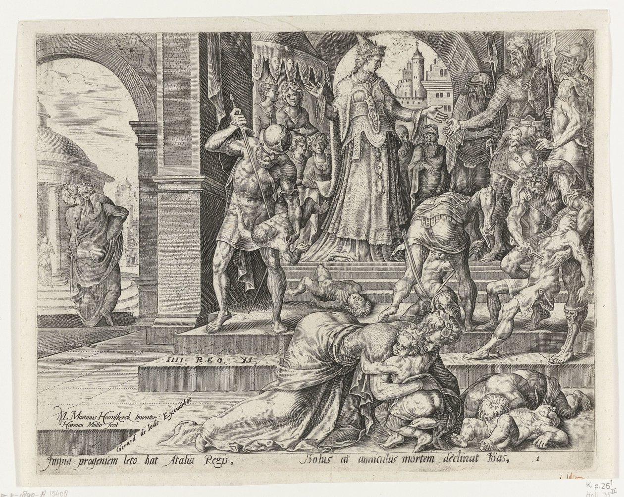 La regina Atalia fa uccidere i figli del re da Harmen Jansz Muller