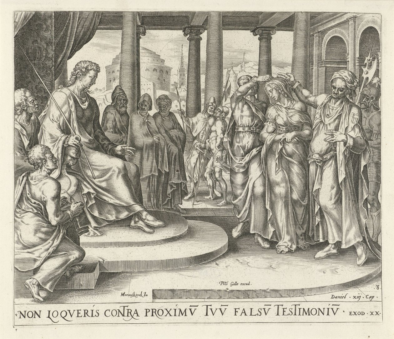 Susanna accusata dagli anziani De tien geboden (serie) da Harmen Jansz Muller