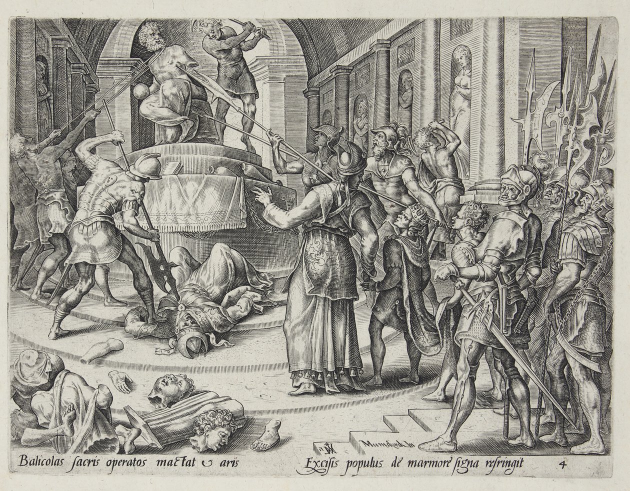 La distruzione della casa di Baal da Harmen Jansz. Muller