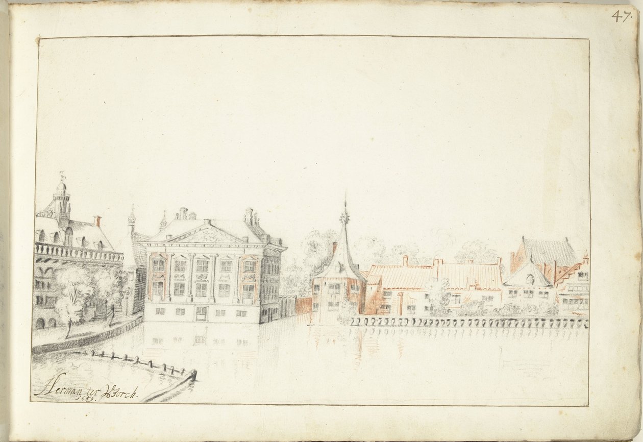 Veduta degli edifici presso la Hofvijver, L