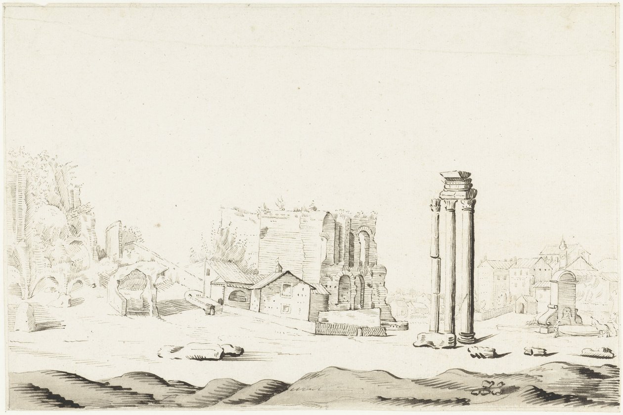 Rovine del Campo Vaccino nel Foro Romano da Harmen ter Borch