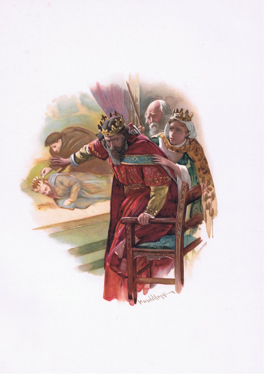 Regina Gertrude (illustrazione da Amleto) da Harold Copping