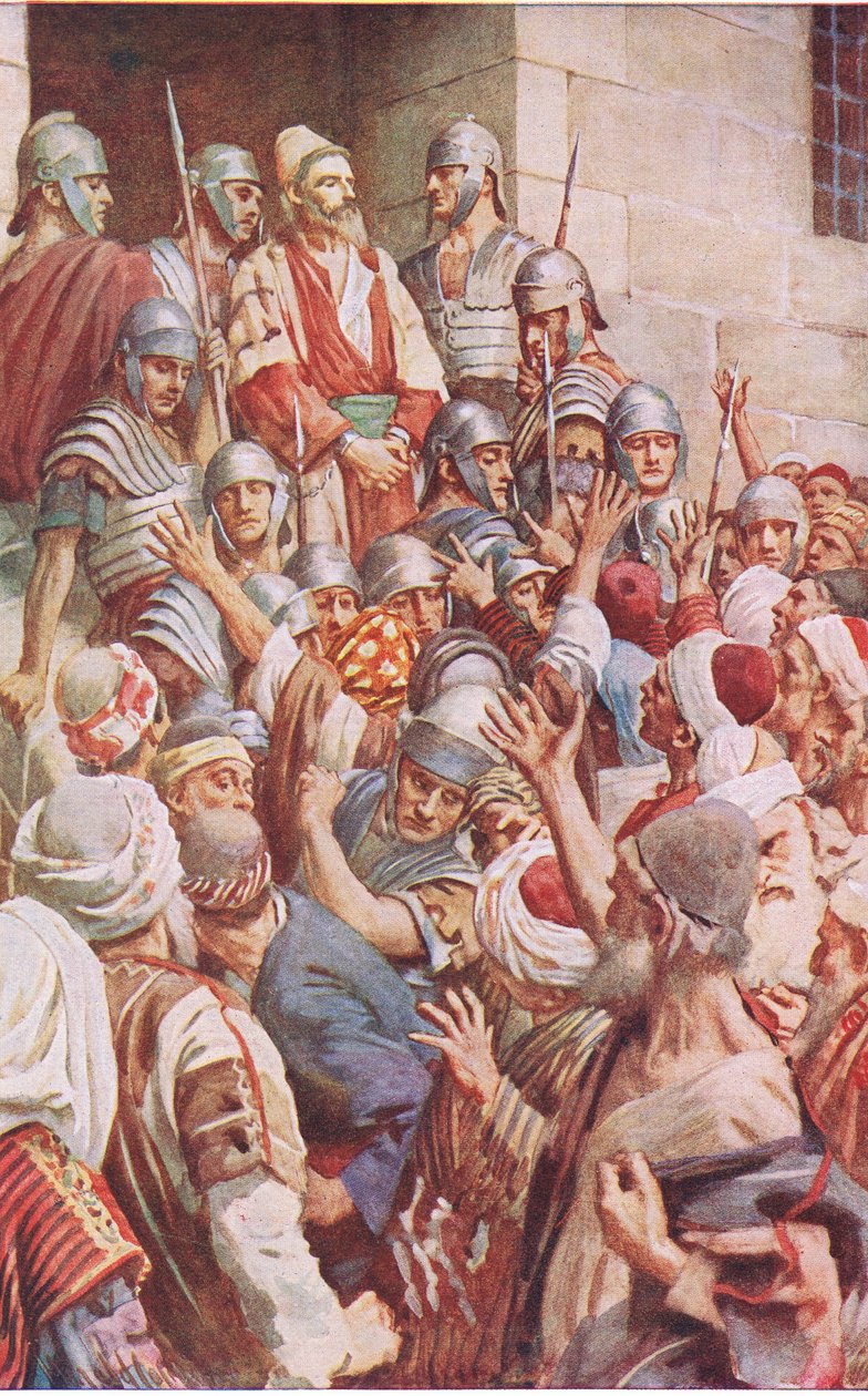 San Paolo a Gerusalemme, illustrazione da Harold Copping Pictures: The Crown Series, c.1920s da Harold Copping