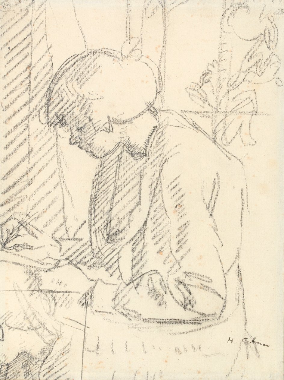 Una ragazza che scrive da Harold Gilman