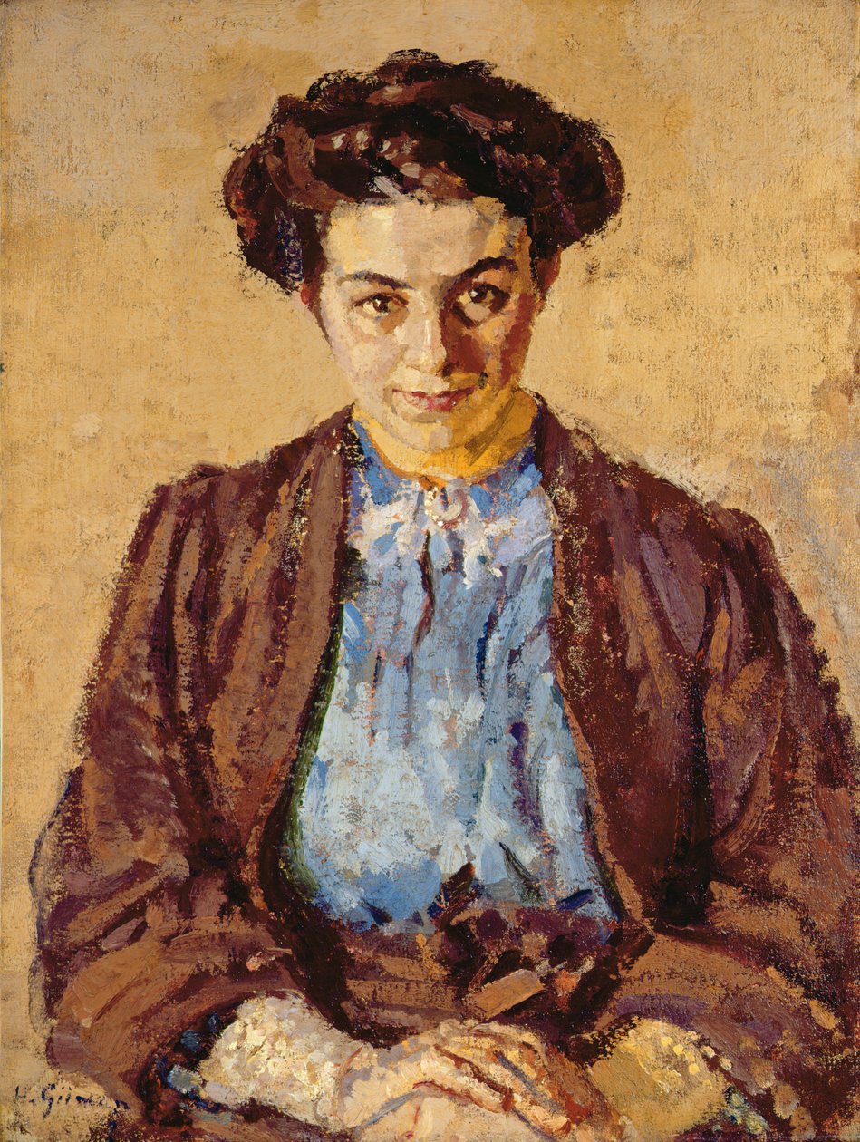 La camicia blu, Ritratto di Elene Zompolides da Harold Gilman