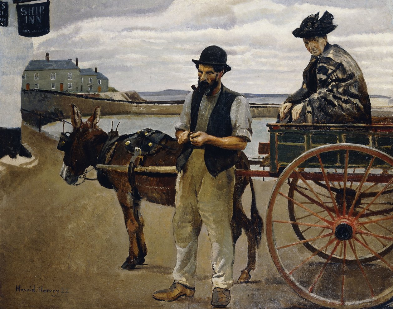 Uomo con donna in un carro da Harold Harvey
