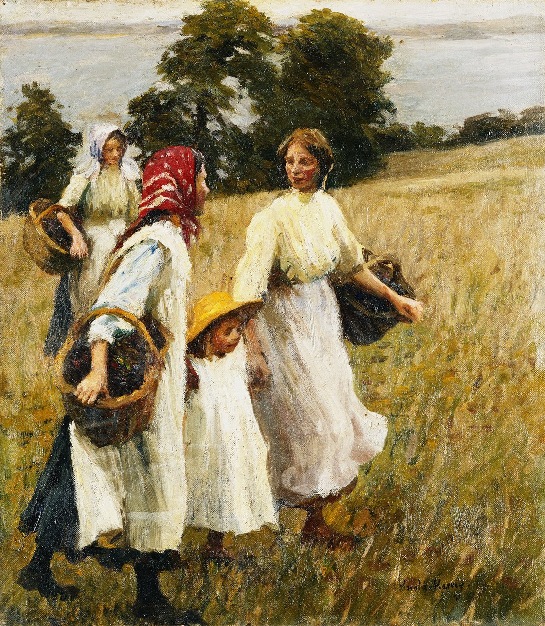 La raccolta delle more, c.1908 da Harold Harvey