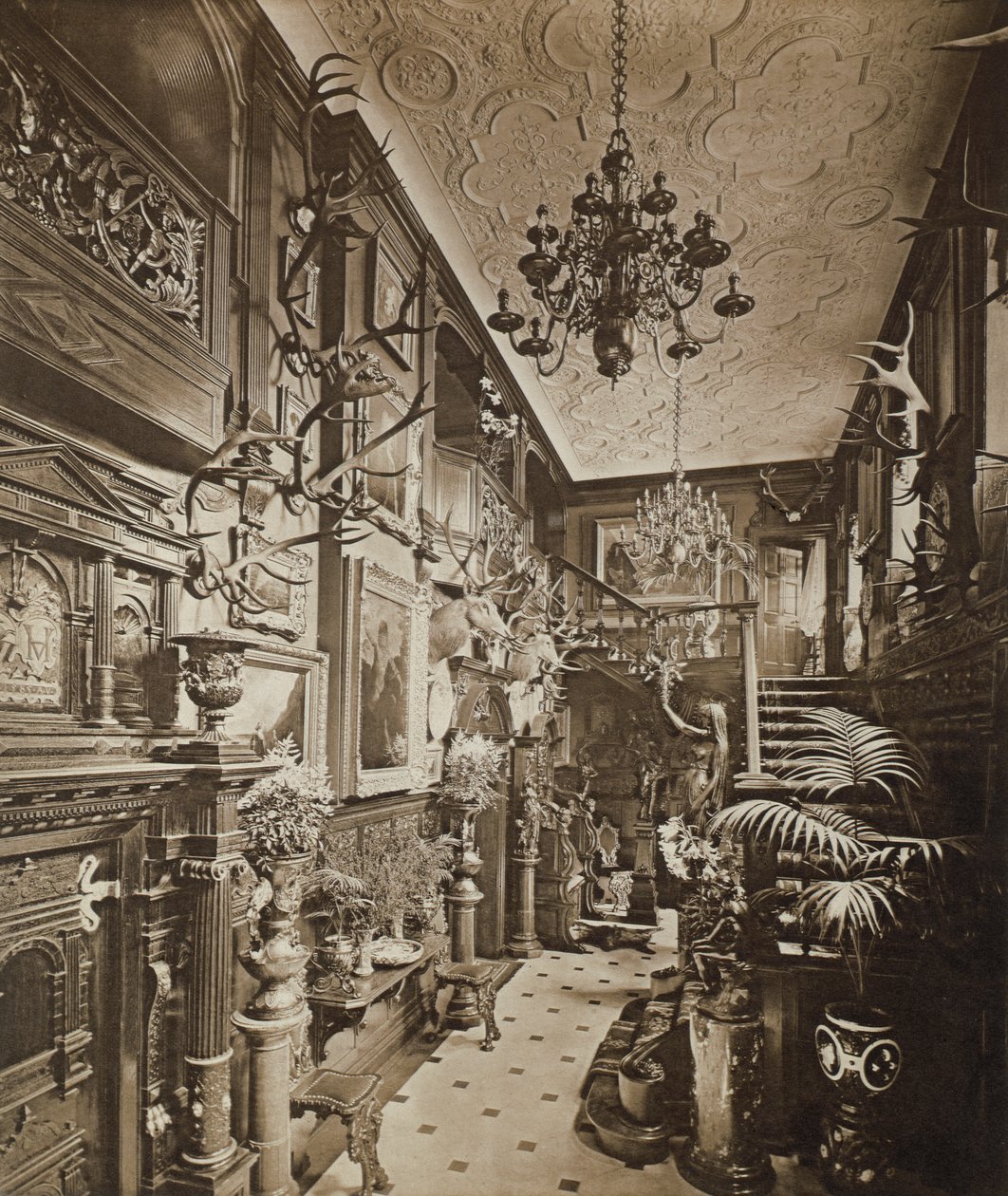 La sala, Wickham Hall, Kent, 1897 da Harold Palmer