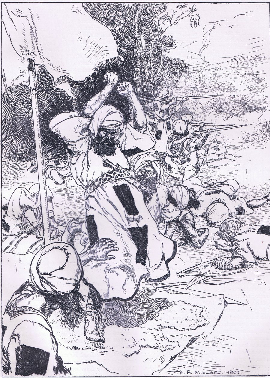 La morte del Khalifa, illustrazione da Cassells History of England, 1900 da Harold Robert Millar