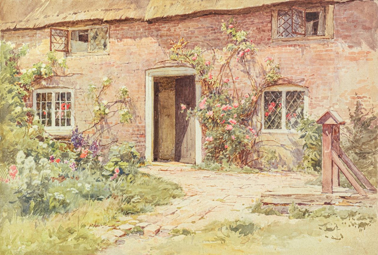 Rose intorno alla porta del cottage, Wilmington da Harold Swanwick