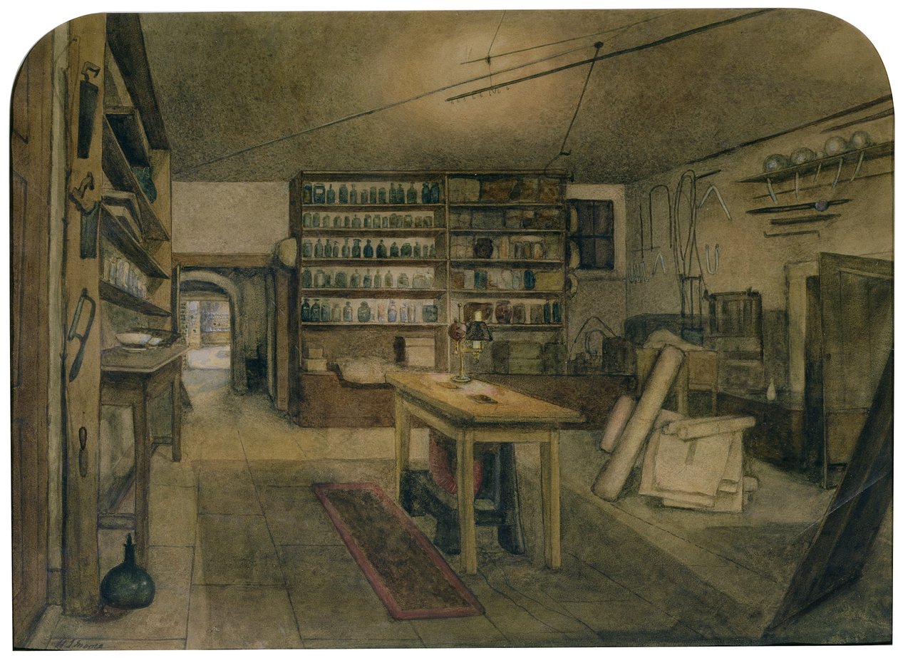 Laboratorio elettromagnetico di Faraday, 1852 da Harriet Jane Moore