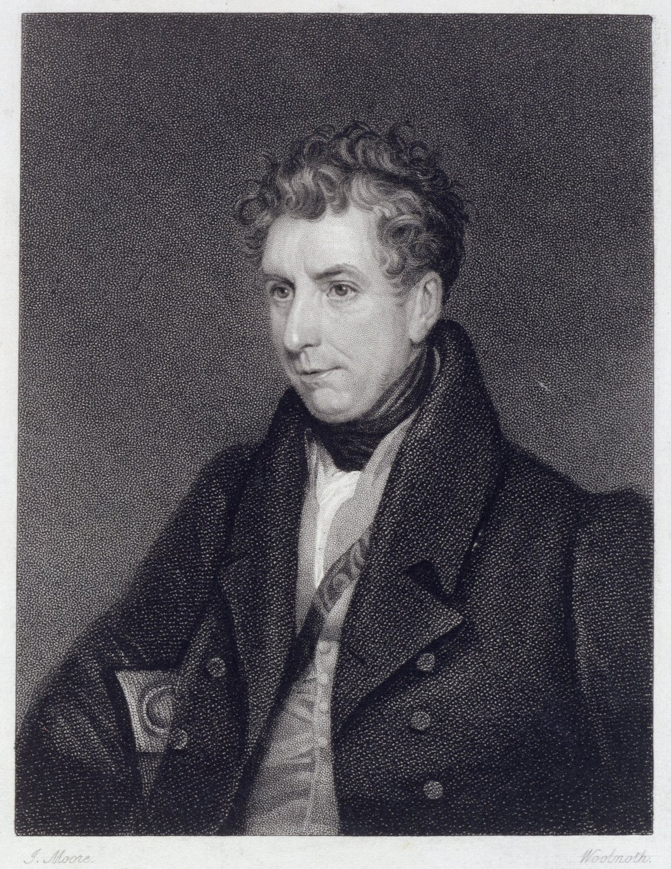 William Jerdan (1782-1869) inciso da Woolnoth da Harriet Jane Moore