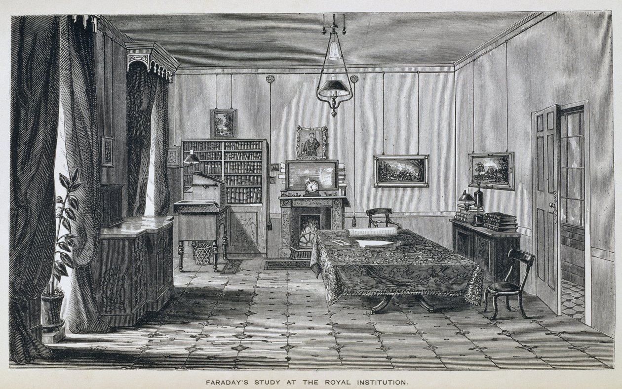 Studio di Michael Faraday al secondo piano della Royal Institution, da 