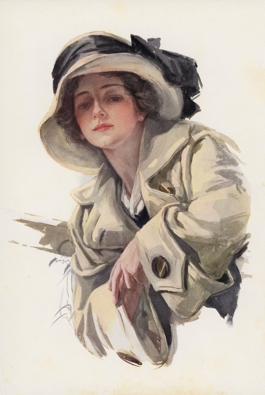Ballata di benvenuto (litografia a colori) da Harrison Fisher
