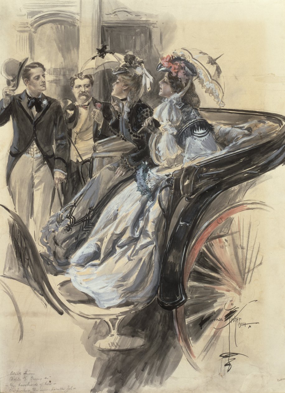 Giro in carrozza, 1904 da Harrison Fisher