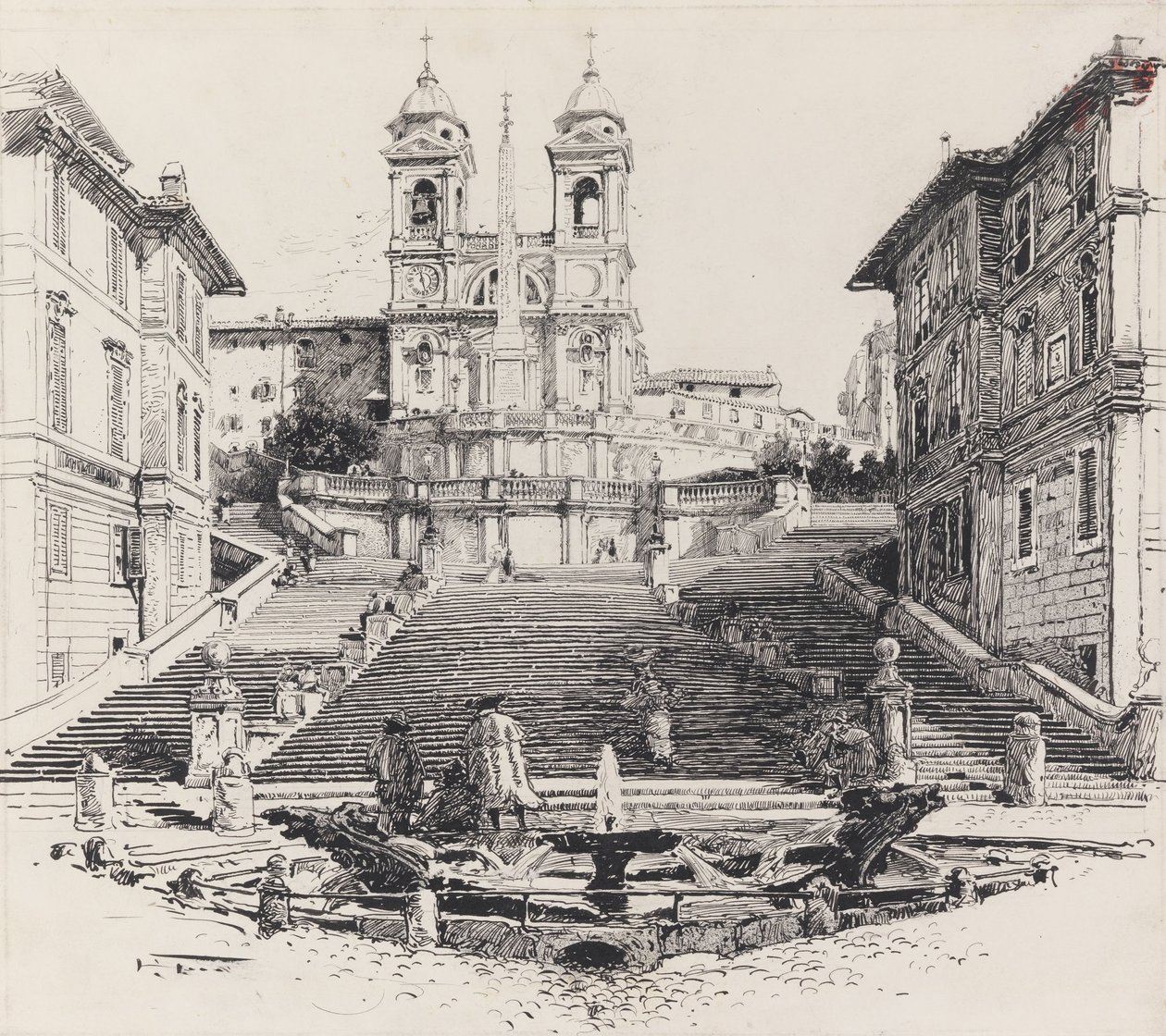 Casa di Keats a Roma da Harry Fenn