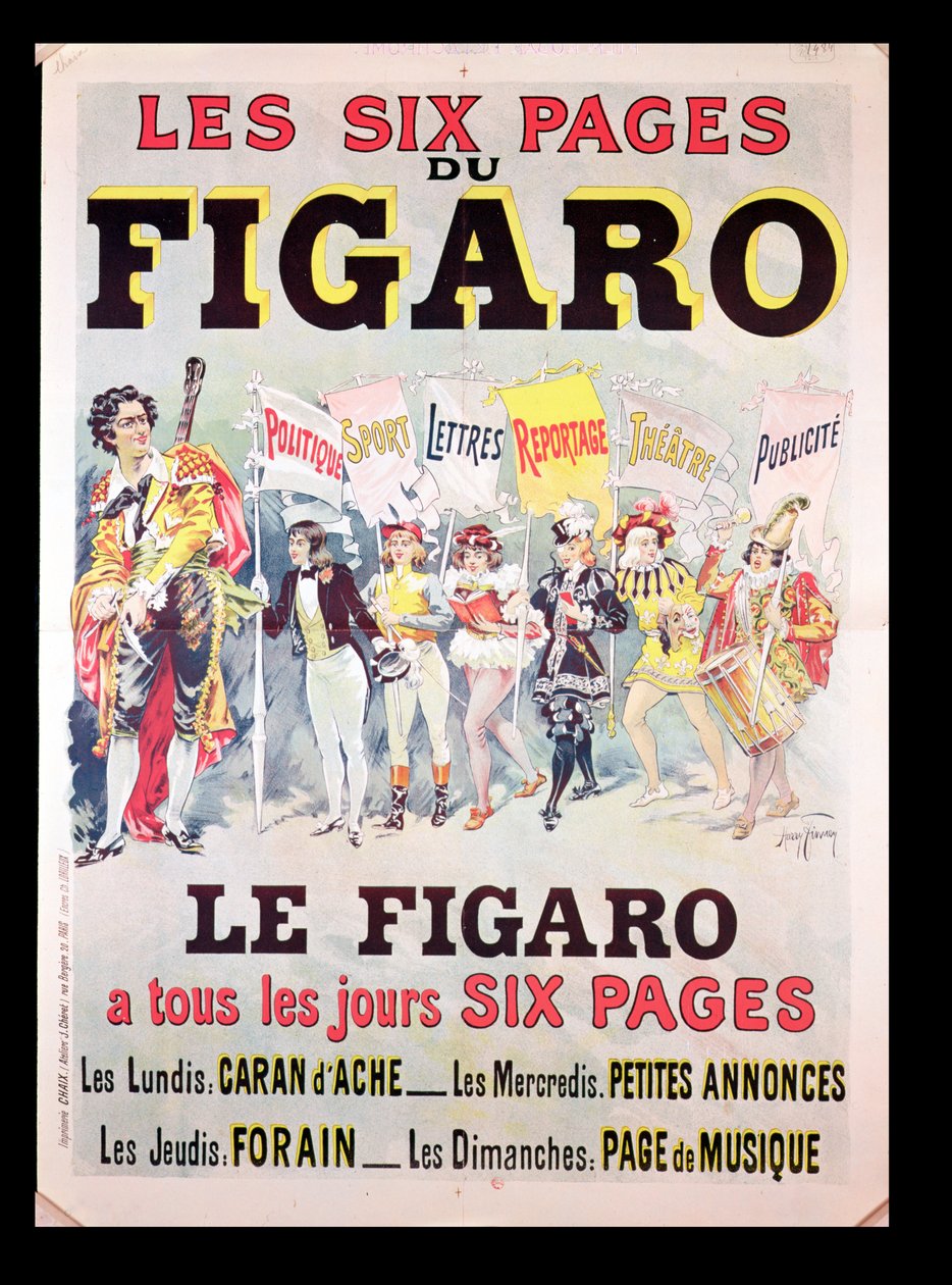 Pubblicità per Le Figaro, fine XIX secolo da Harry Finney