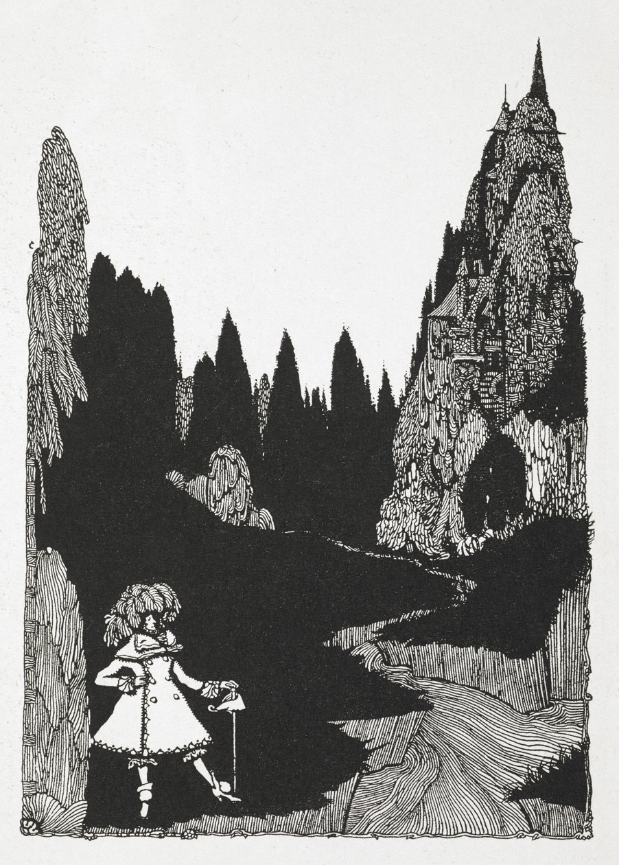 Illustrazione per la storia Pollicino da Harry Clarke