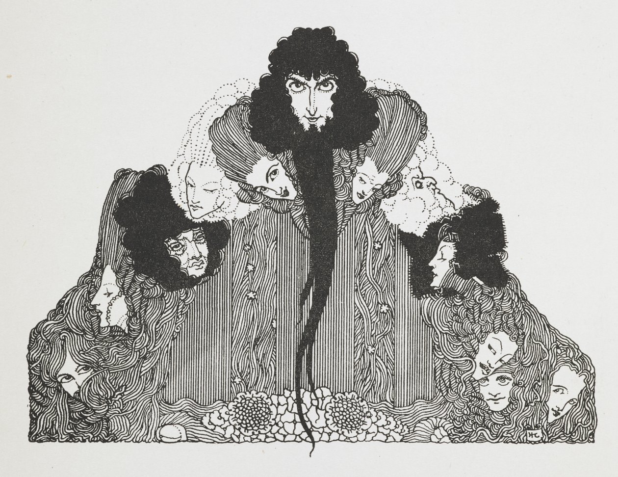 Illustrazione di Barbablù da Harry Clarke