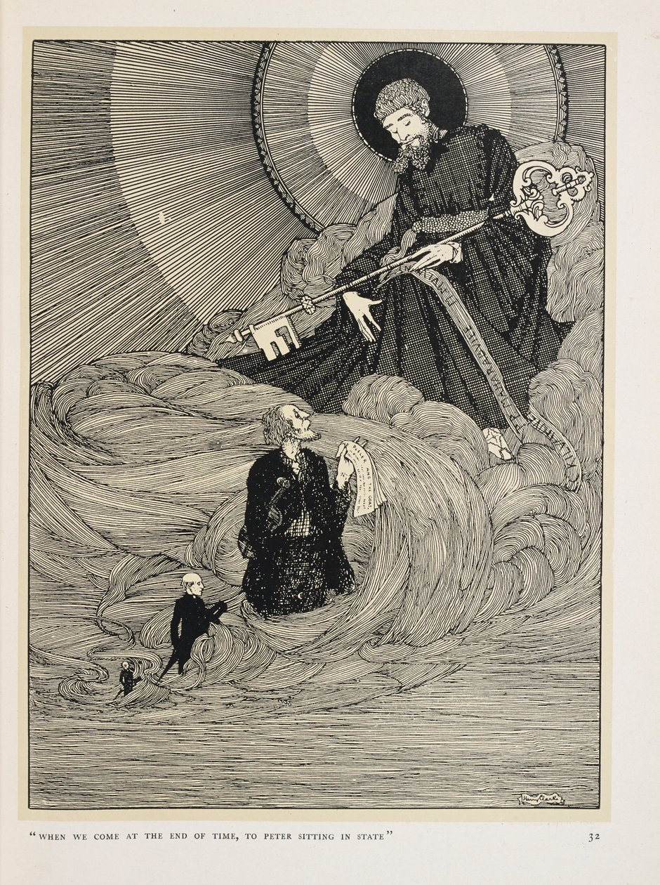 Il violinista di Dooney. "Quando arriveremo alla fine dei tempi, a Pietro seduto in stato" da Harry Clarke