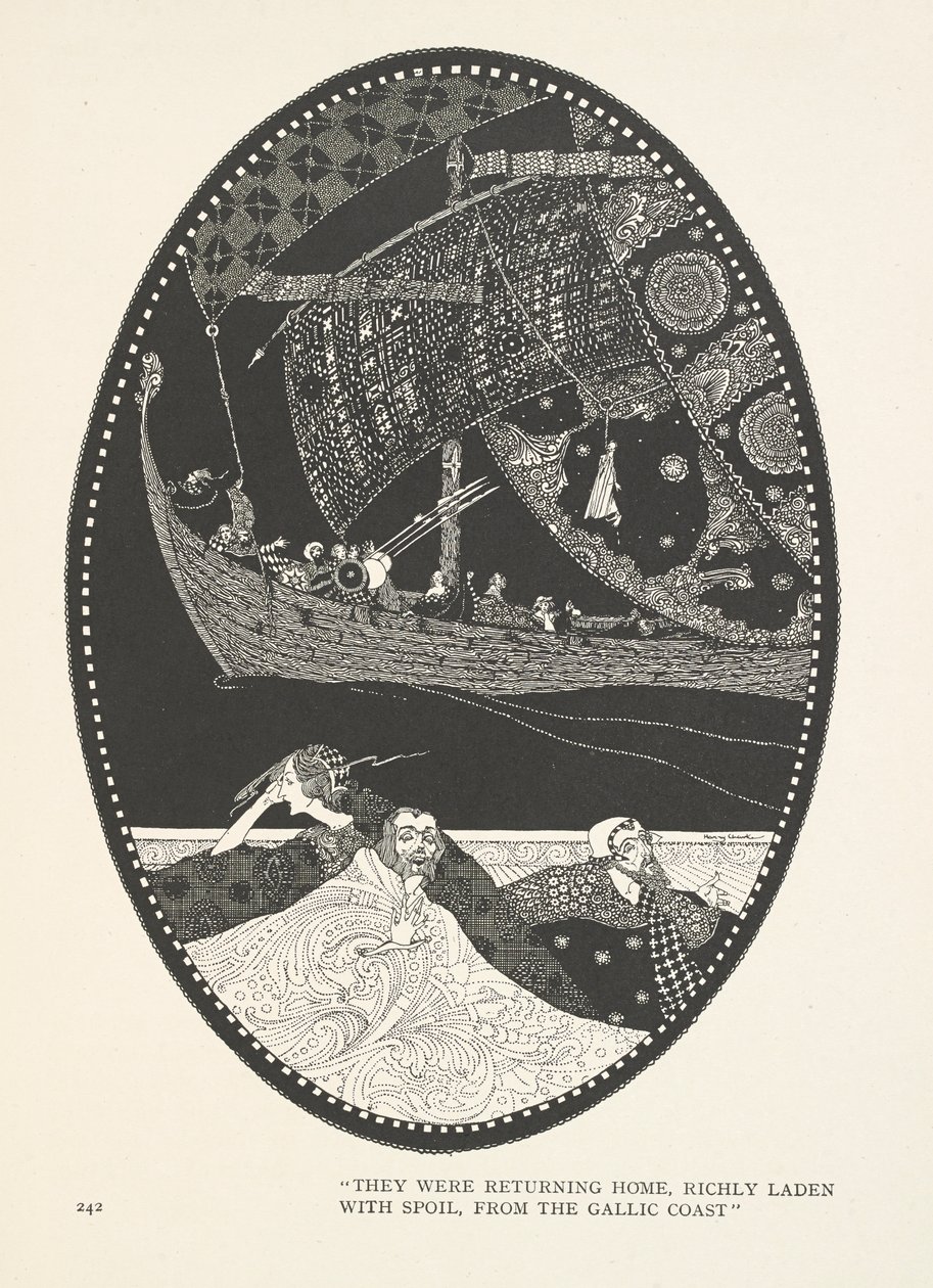 La figlia del re delle paludi. Stavano tornando a casa, riccamente carichi di bottino, dalla costa gallica. da Harry Clarke