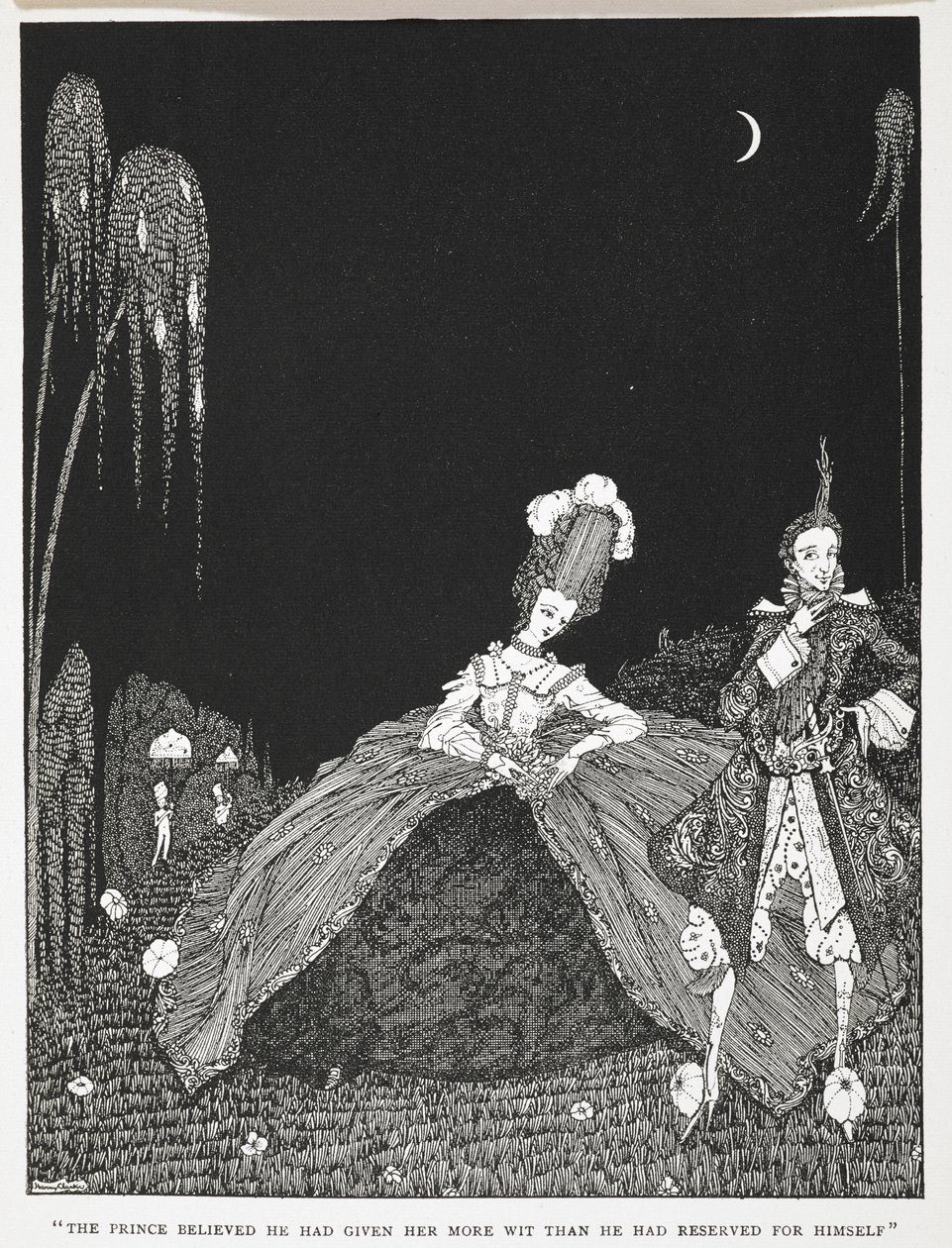 "Il Principe credeva di averle dato più ingegno di quanto ne avesse riservato per sé." Illustrazione per la storia, 