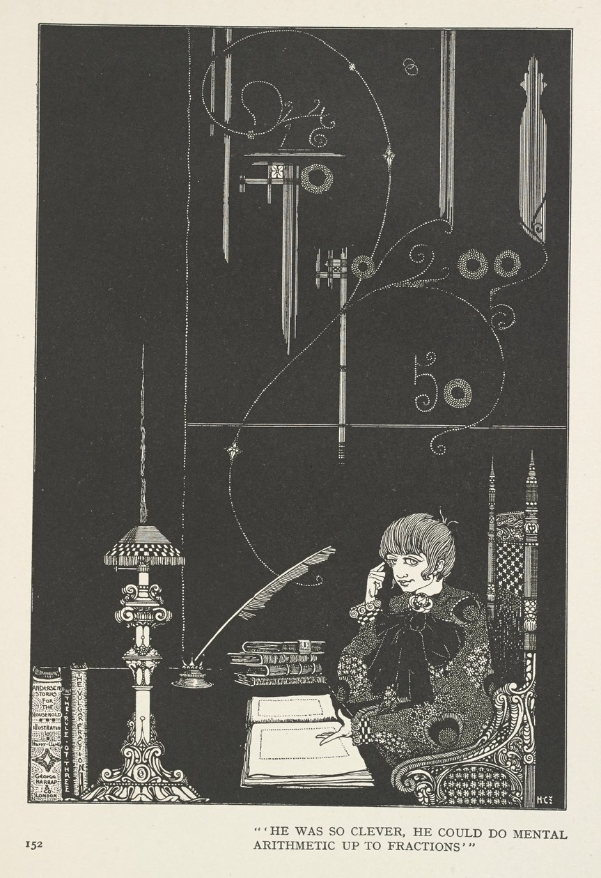 La Regina delle Nevi. Era così intelligente che poteva fare calcoli mentali fino alle frazioni. da Harry Clarke
