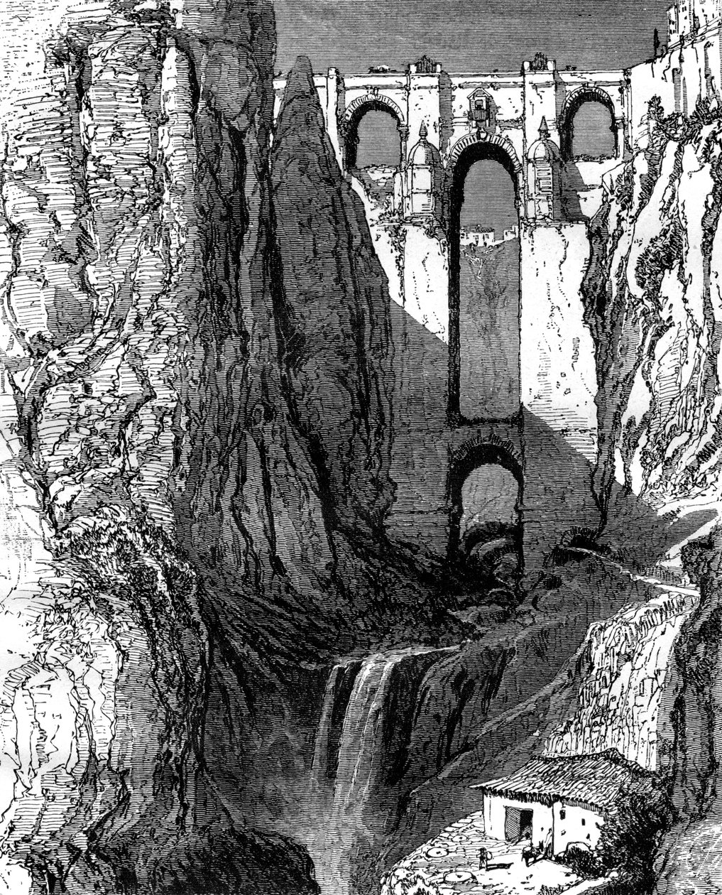 Puente Nuevo, Ronda, Spagna da Harry Fenn