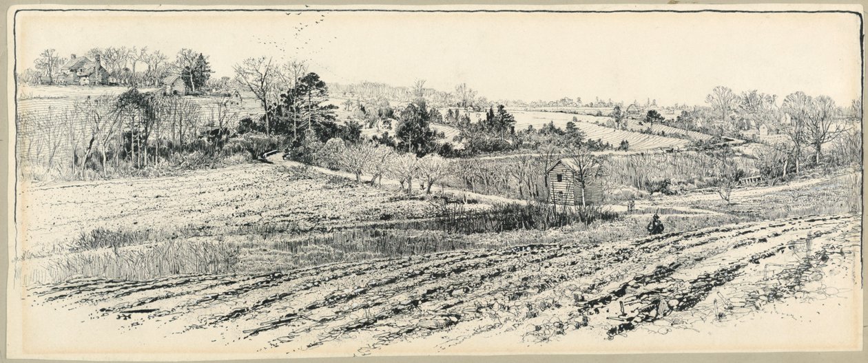Il campo di battaglia a Beaver Dam Creek da Harry Fenn