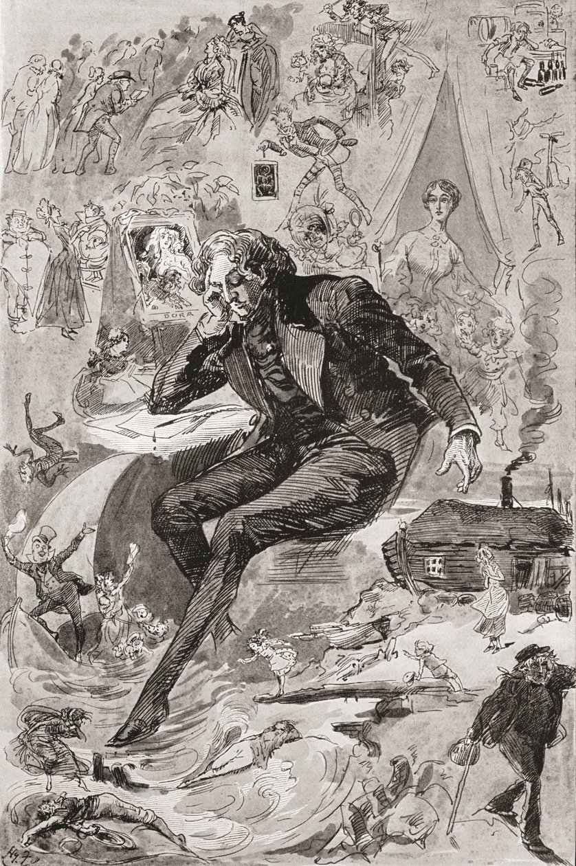 David Copperfield. Illustrazione di Harry Furniss per il romanzo di Charles Dickens David Copperfield, dall