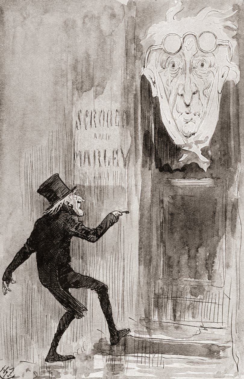 Illustrazione per A Christmas Carol da The Christmas Books di Charles Dickens da Harry Furniss