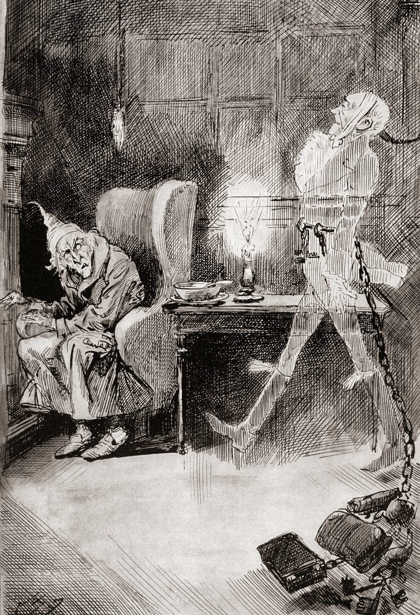 Illustrazione per A Christmas Carol da The Christmas Books di Charles Dickens da Harry Furniss