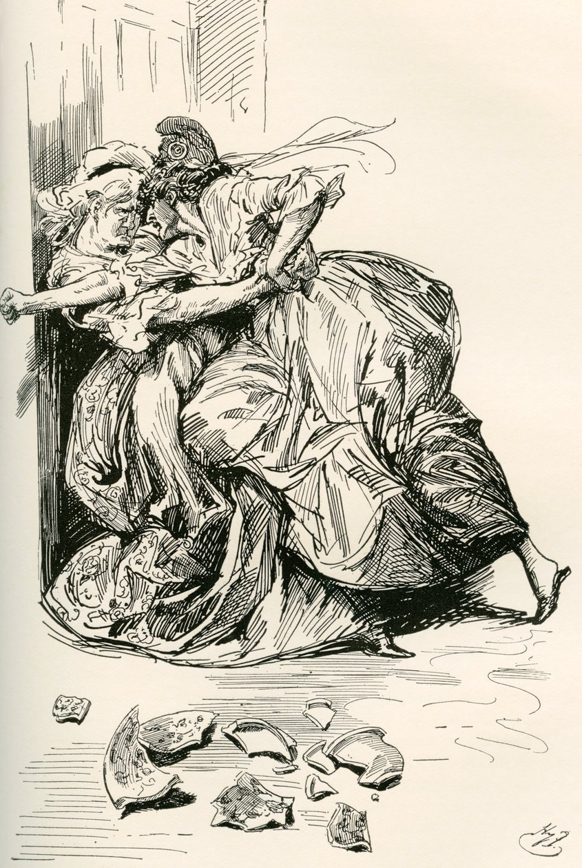 Illustrazione per il romanzo di Charles Dickens Una storia di due città da Harry Furniss