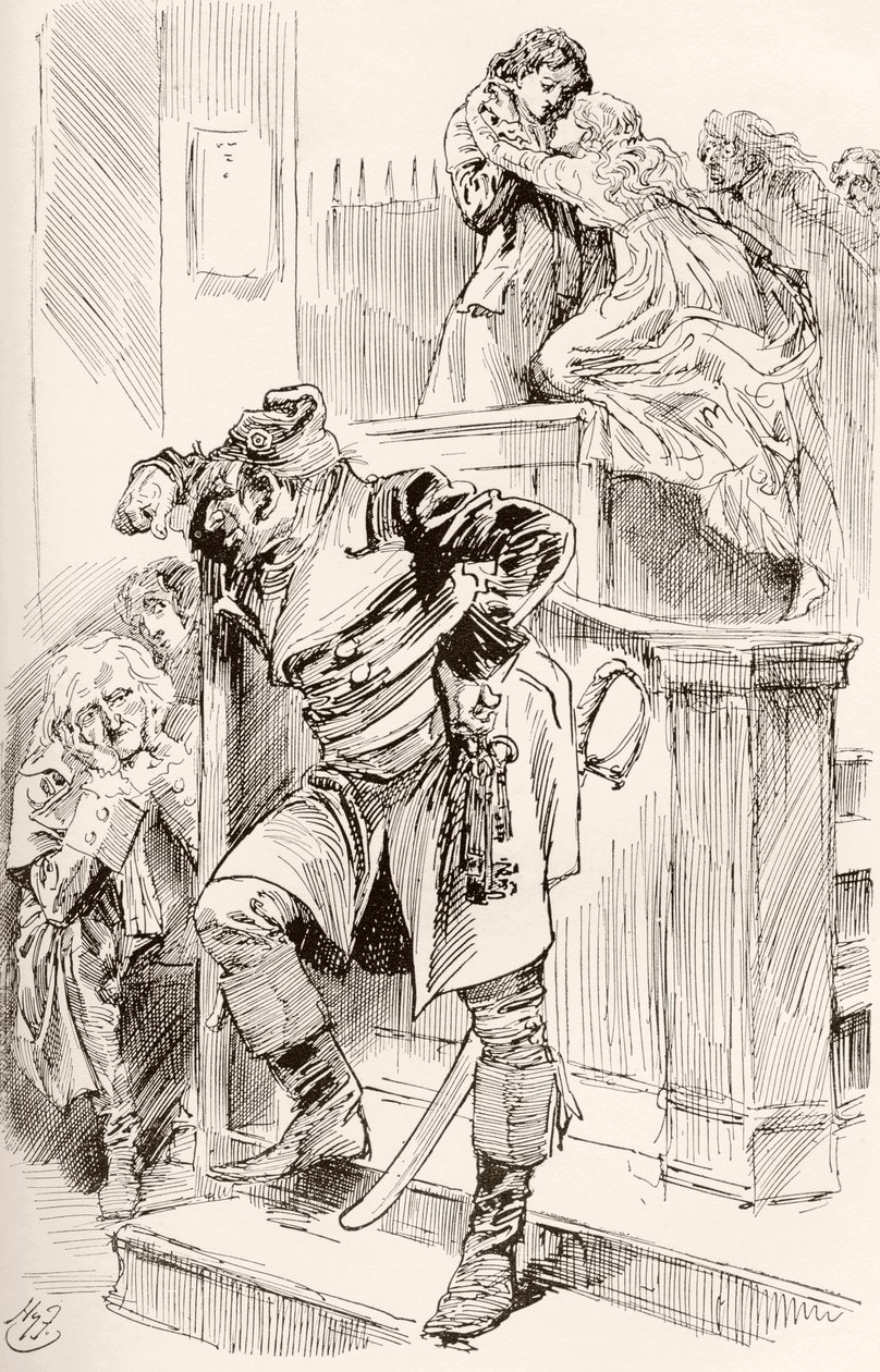 Illustrazione per il romanzo di Charles Dickens Una storia di due città da Harry Furniss