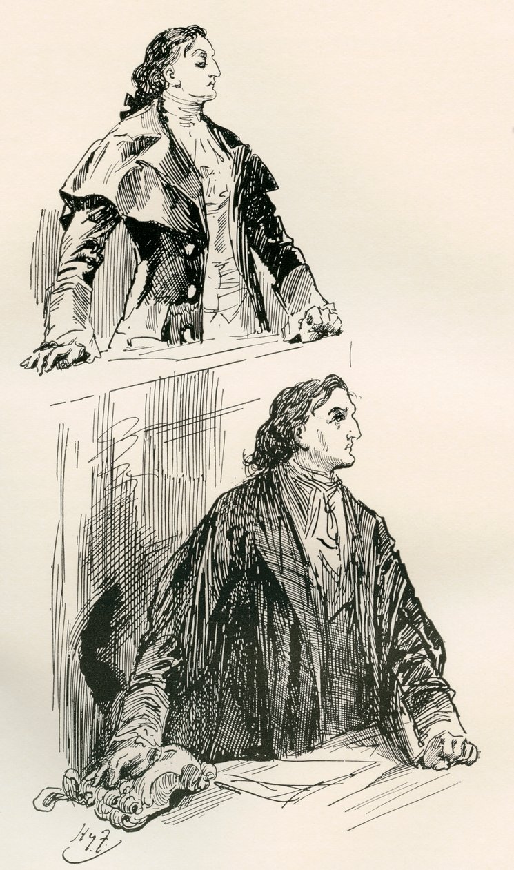 Illustrazione per il romanzo di Charles Dickens Una storia di due città da Harry Furniss