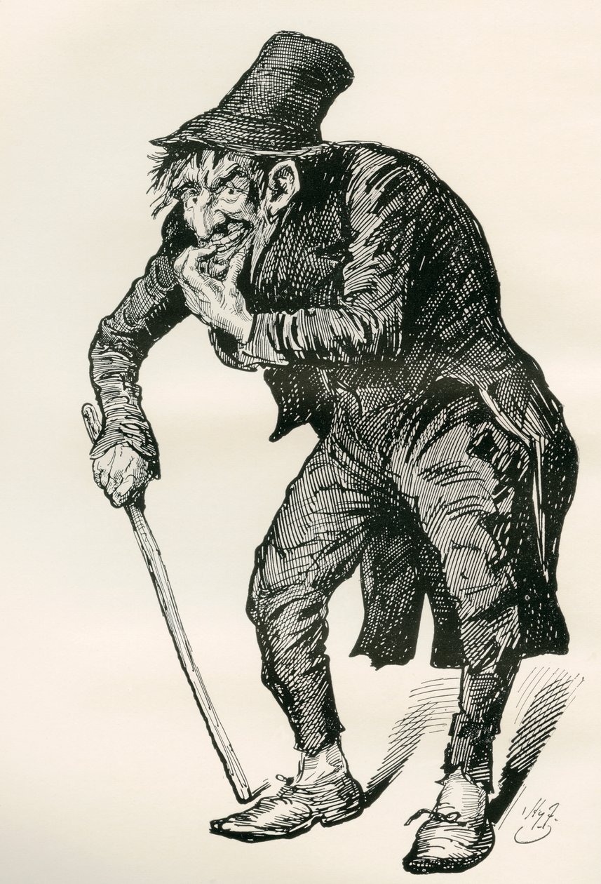 Illustrazione per Il negozio di antiquariato di Charles Dickens da Harry Furniss
