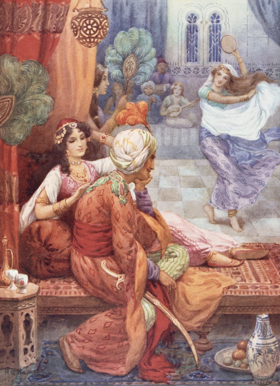 Il principe Ahmed e la fata Banou, illustrazione da "Storie per bambini da 