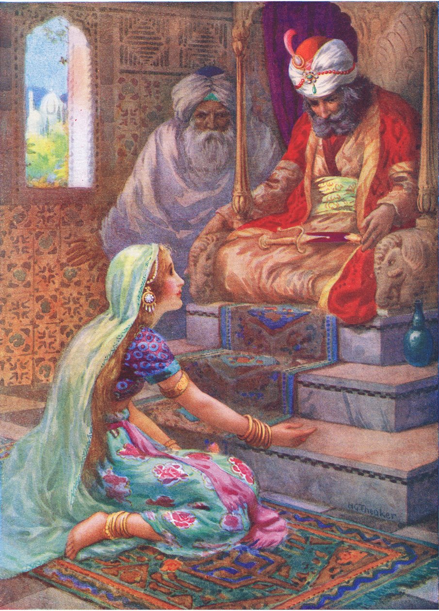 Il nome è Satyavan, illustrazione da "Childrens Stories from Indian Legends", anni 