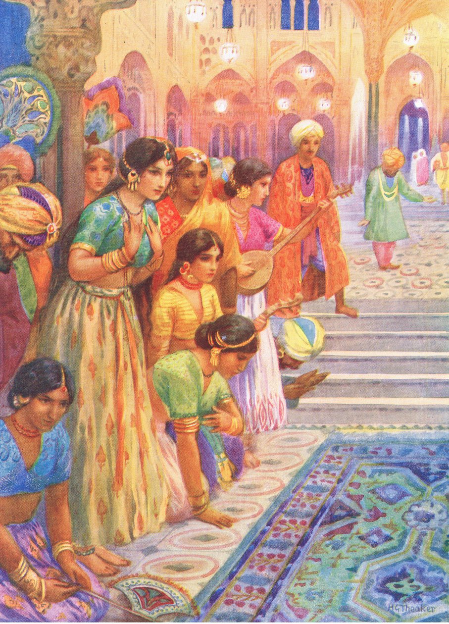 Il palazzo di Lac. Da The Adventurous Brethren, illustrazione da "Childrens Stories from Indian Legends", anni 