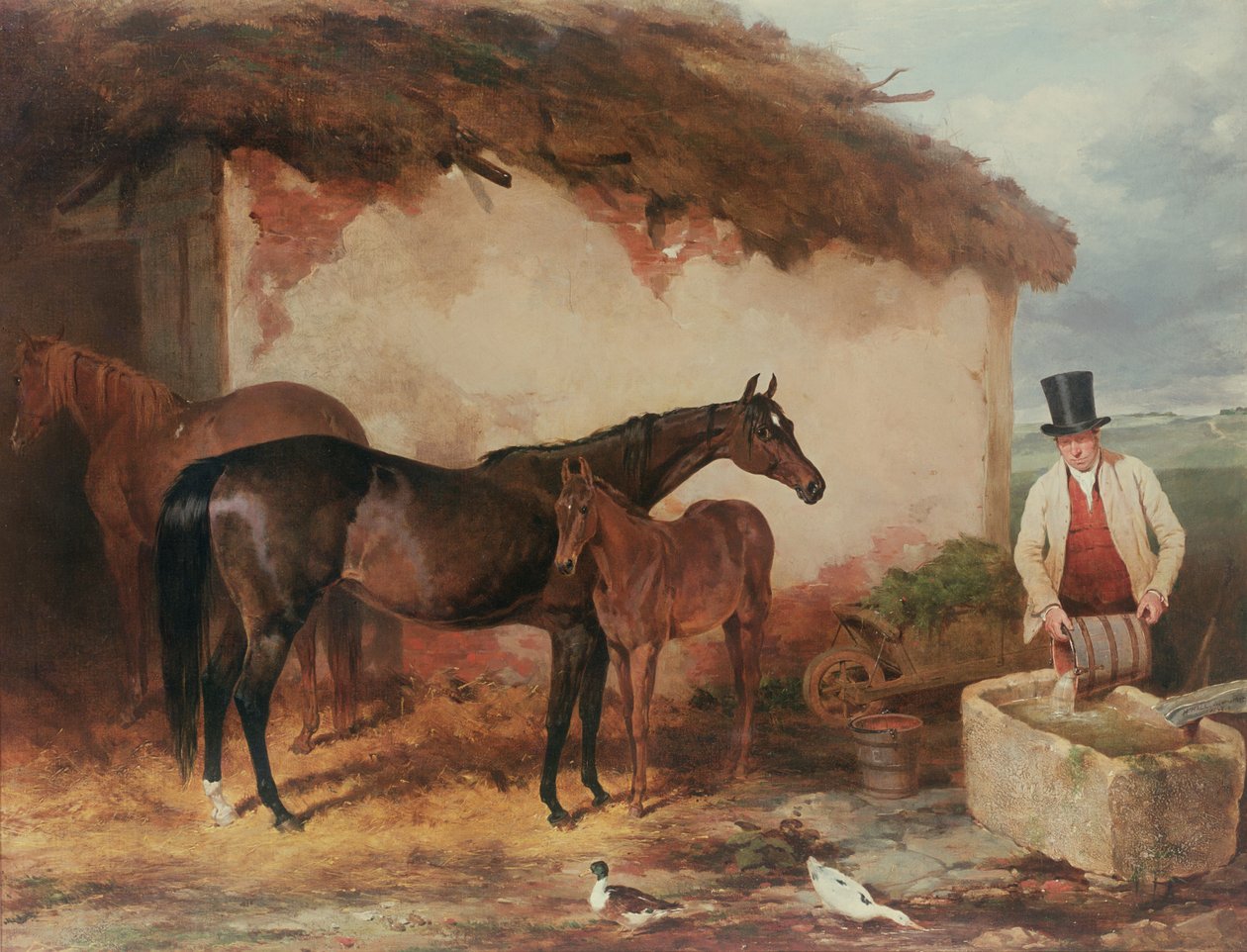 La giumenta forse con il suo puledro, 1846 da Harry Hall
