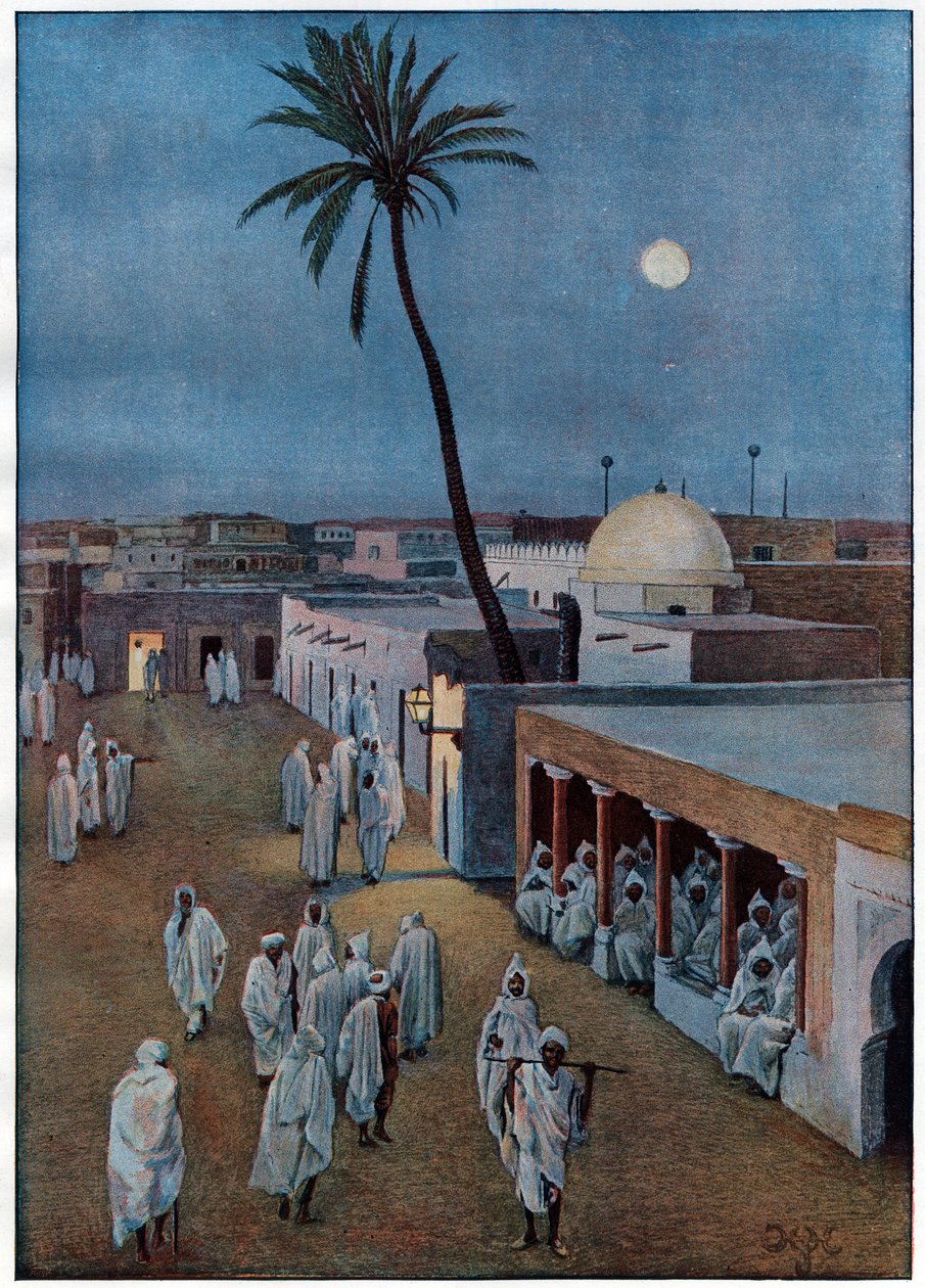 Tozeur (Tunisia) di sera di Sir Henry (Harry) Hamilton Johnston (1858-1927) - 1903 da Harry Hamilton Johnston