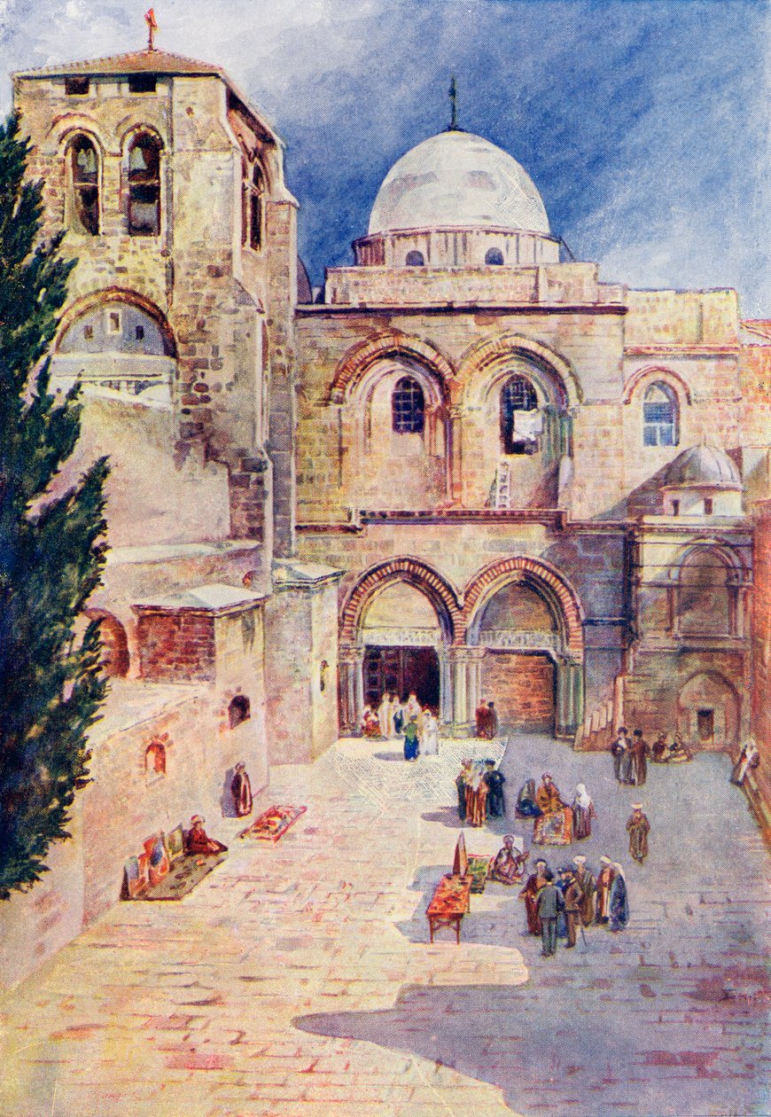 La Chiesa del Santo Sepolcro, Gerusalemme, Palestina, 1910 circa, da A Book of Modern Palestine di Richard Penlake, pubblicato nel 1910 circa. da Harry Morley