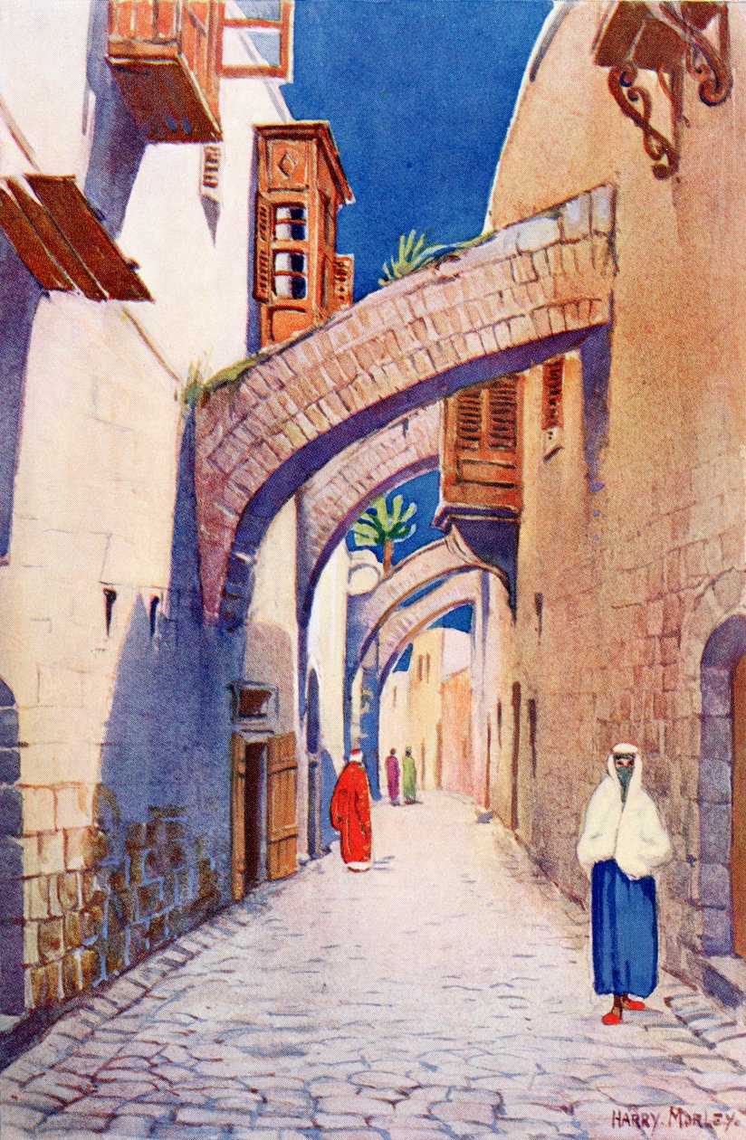 La Via Dolorosa, Gerusalemme, Palestina, 1910 circa, da A Book of Modern Palestine di Richard Penlake, pubblicato nel 1910 circa. da Harry Morley