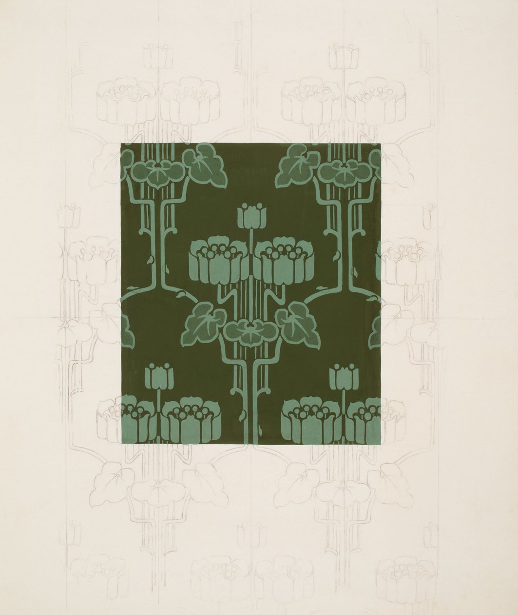 Disegno con fiori e foglie da Harry Napper